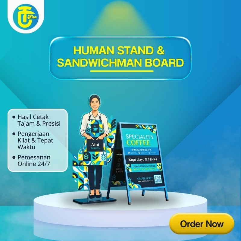 Cetak Human Stand Banner